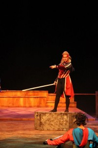 Meredith handling both pentameter and lightsaber