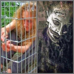 Amy as the Creature (right) in All Girl Frankenstein
